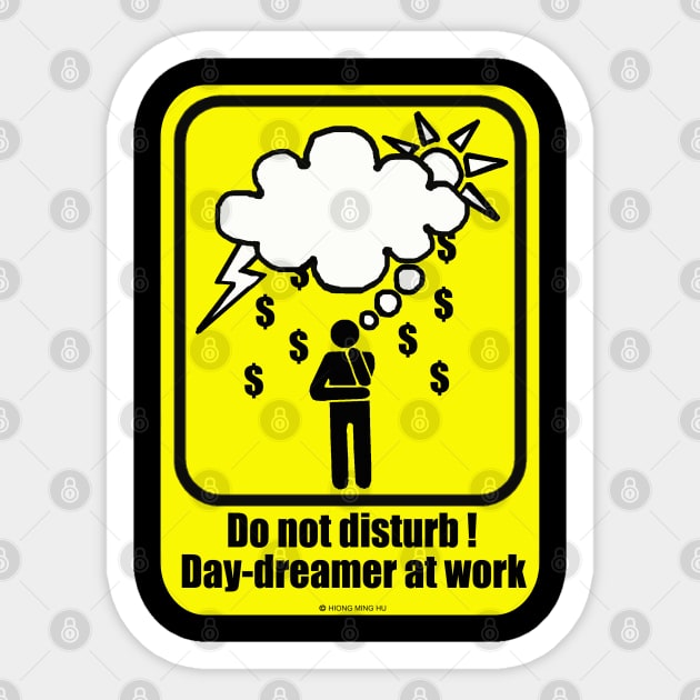 Day Dreamer At Work Sticker by NewSignCreation